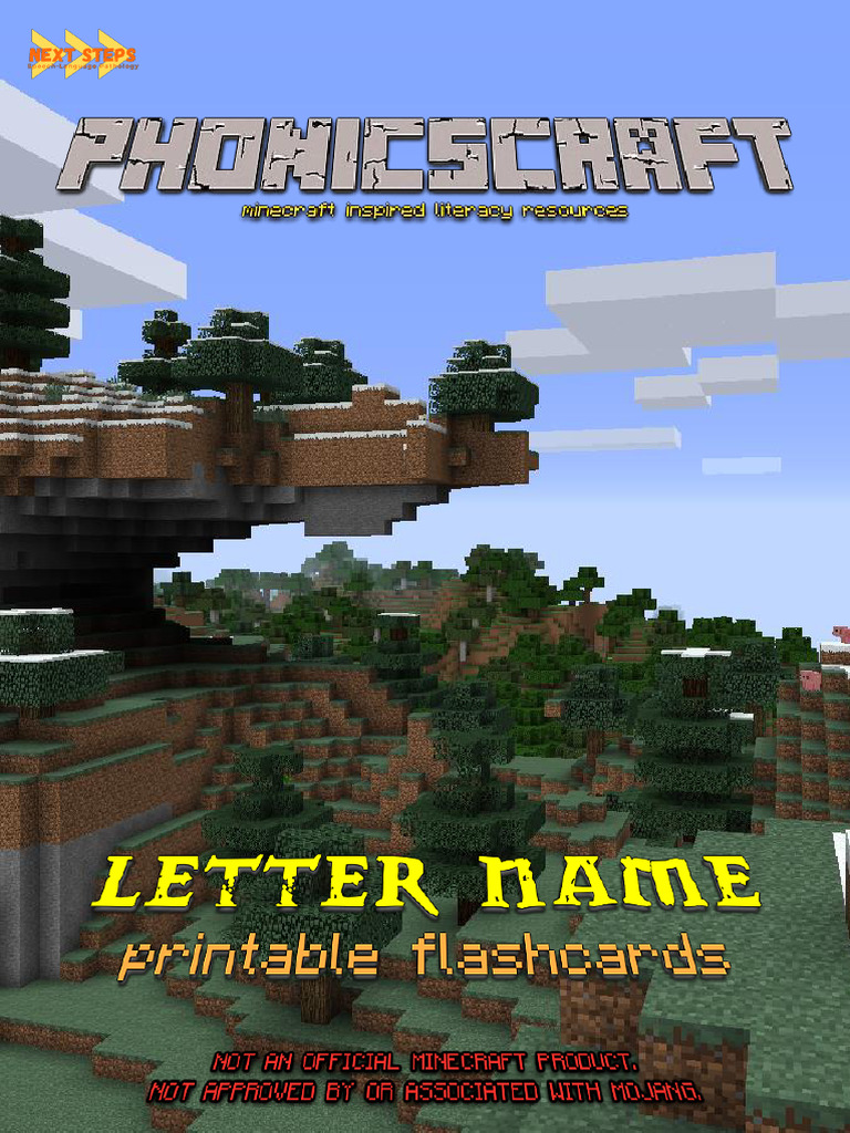 PhonicsCraftFreeLetterNameFlashcardsMinecraftInspiredLiteracy 1 | PDF
