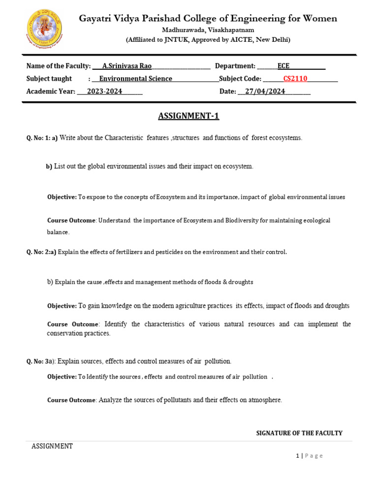 Assignment 1 Es Ece | PDF
