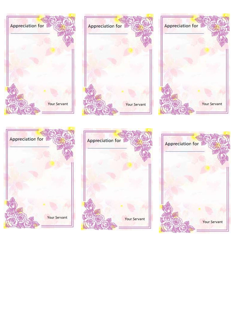 Appreciation Form | PDF