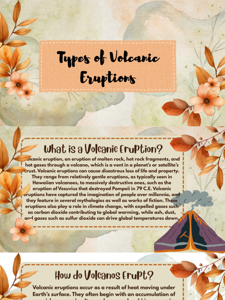 Types of Volcanic Eruptions | PDF | Volcano | Lava