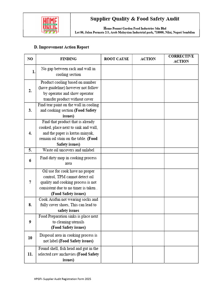 Registration Form - Meet Mee Kitchen SDN BHD | PDF