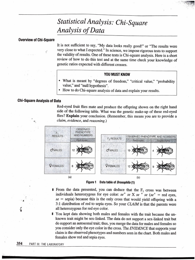 Chi-Square Analysis of Data Handout-1 | PDF | Chi Squared Test ...