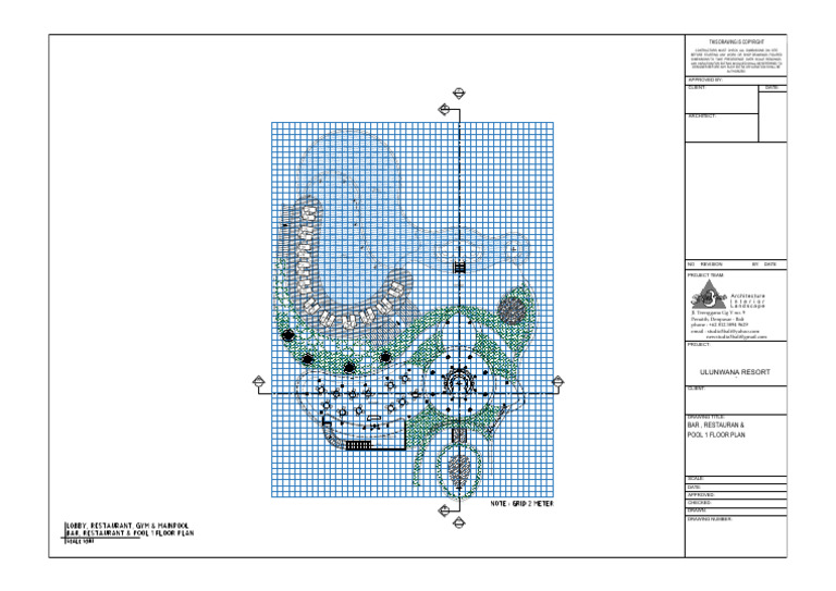 1.bar, Restaurant & Pool - 1 Floor Plan | PDF | Design | Construction ...