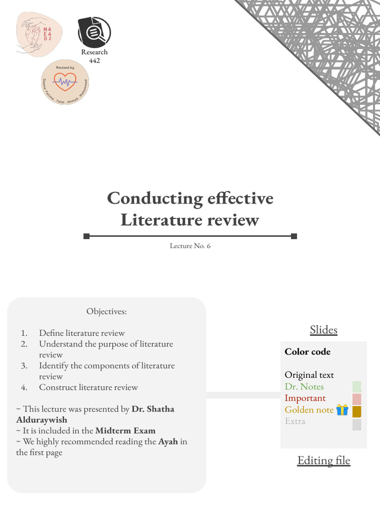 Conducting Effective Literature Review | PDF | Index Term | Literature ...