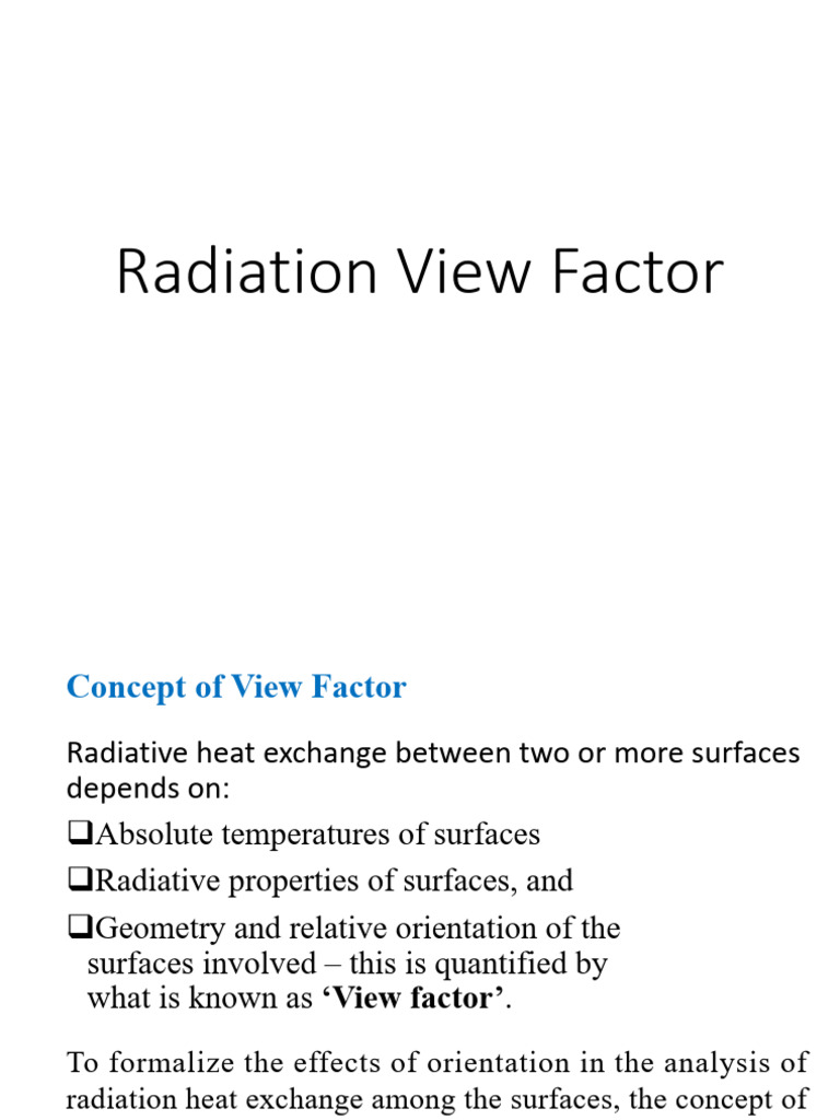 Heat-Transfer3 - Radiation View Factor | PDF | Geometry | Mathematics