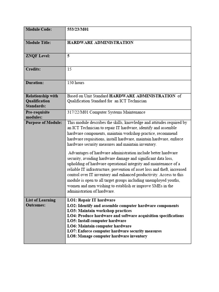 Hardware Administration | PDF | Computer Hardware | Peripheral