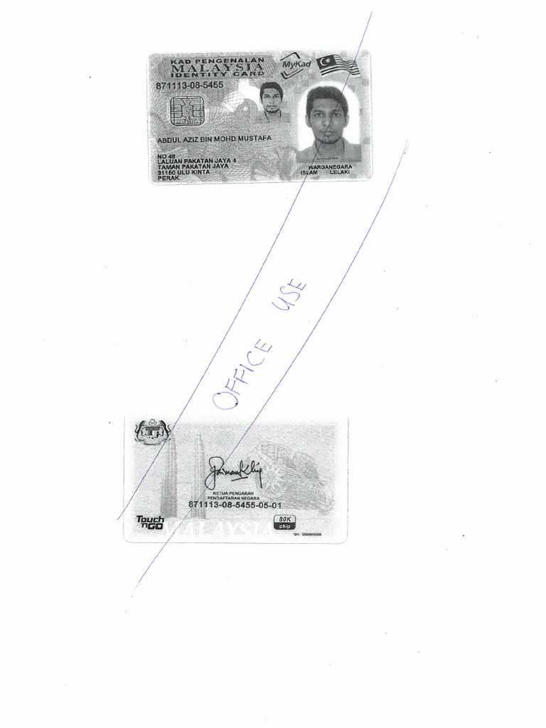 A Copy of NRIC Front & Back On 1 Page | PDF