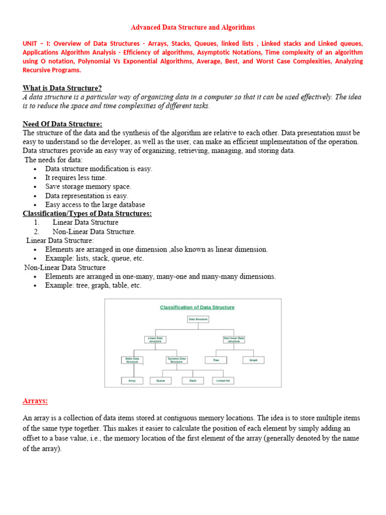 Advanced Data Structure and Algorithms | PDF | Queue (Abstract Data ...