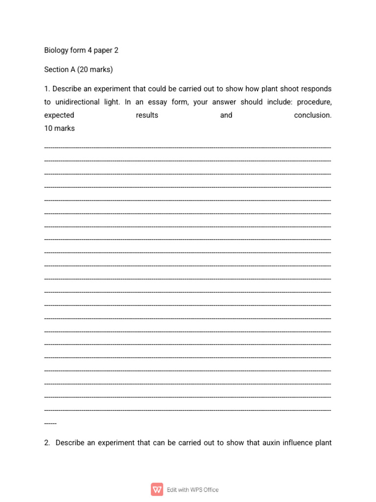 Biology Form 4 P II | PDF
