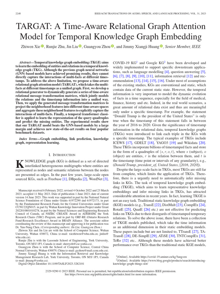 TARGAT A Time-Aware Relational Graph Attention Model For Temporal ...