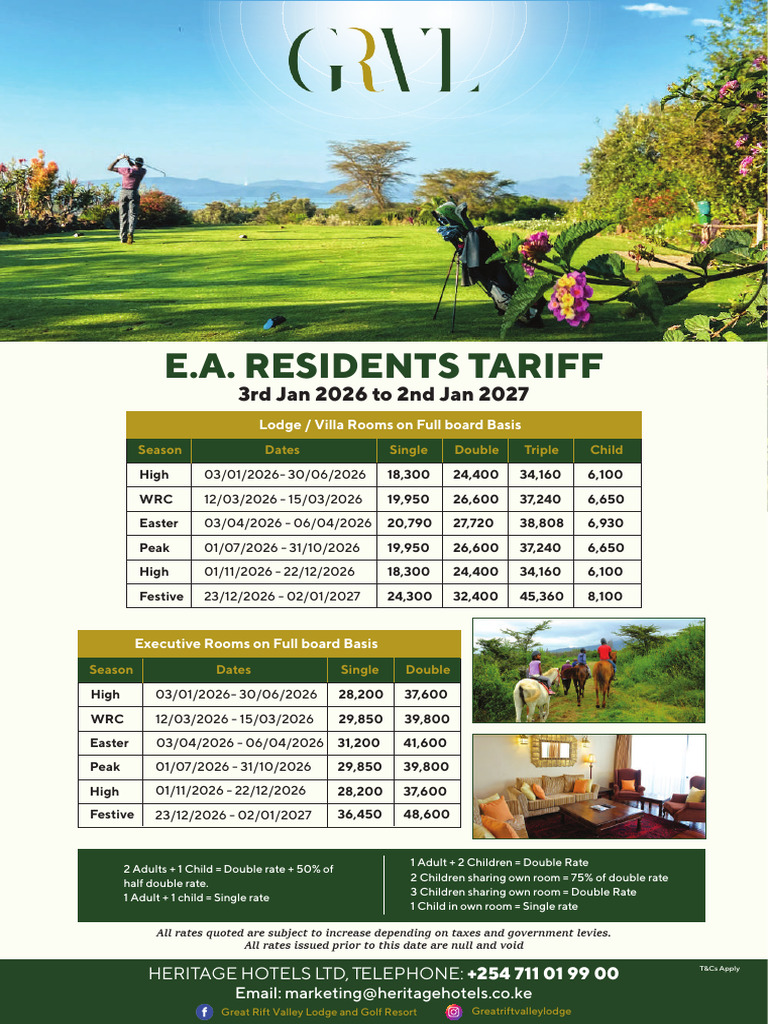 2026-GRVL EA Resident Rates | PDF