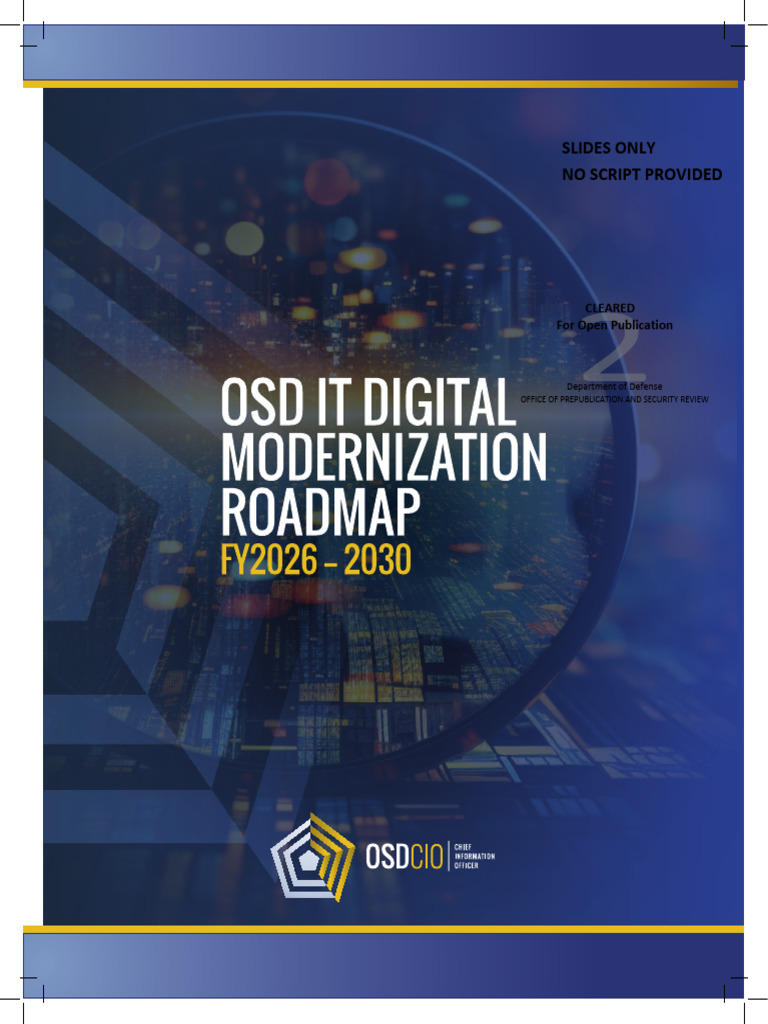 OSD IT Digital Modernization Roadmap FY2026-FY2030 | PDF | Performance ...