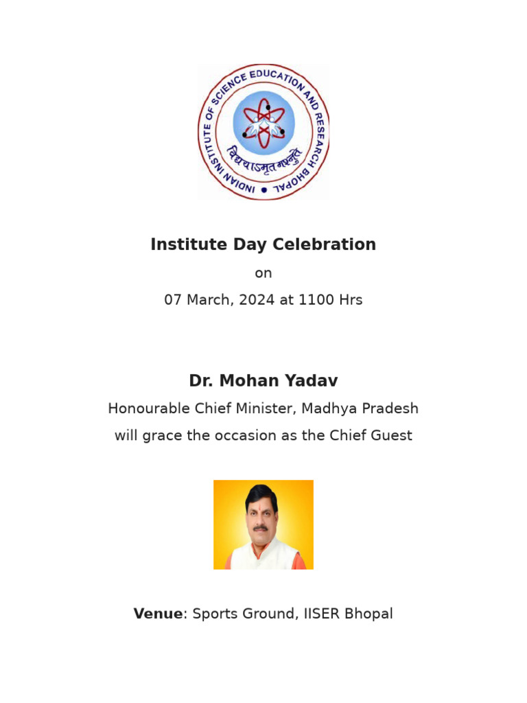 Draft 1 Institute Day Standee | PDF