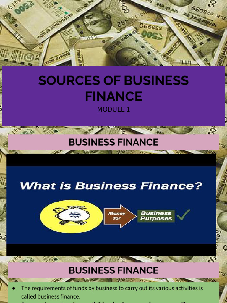 Module 1: Sources of Business Finance | PDF | Equity (Finance ...
