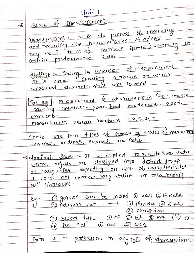 Applied Statistics-1 Unit-1 Notes | PDF