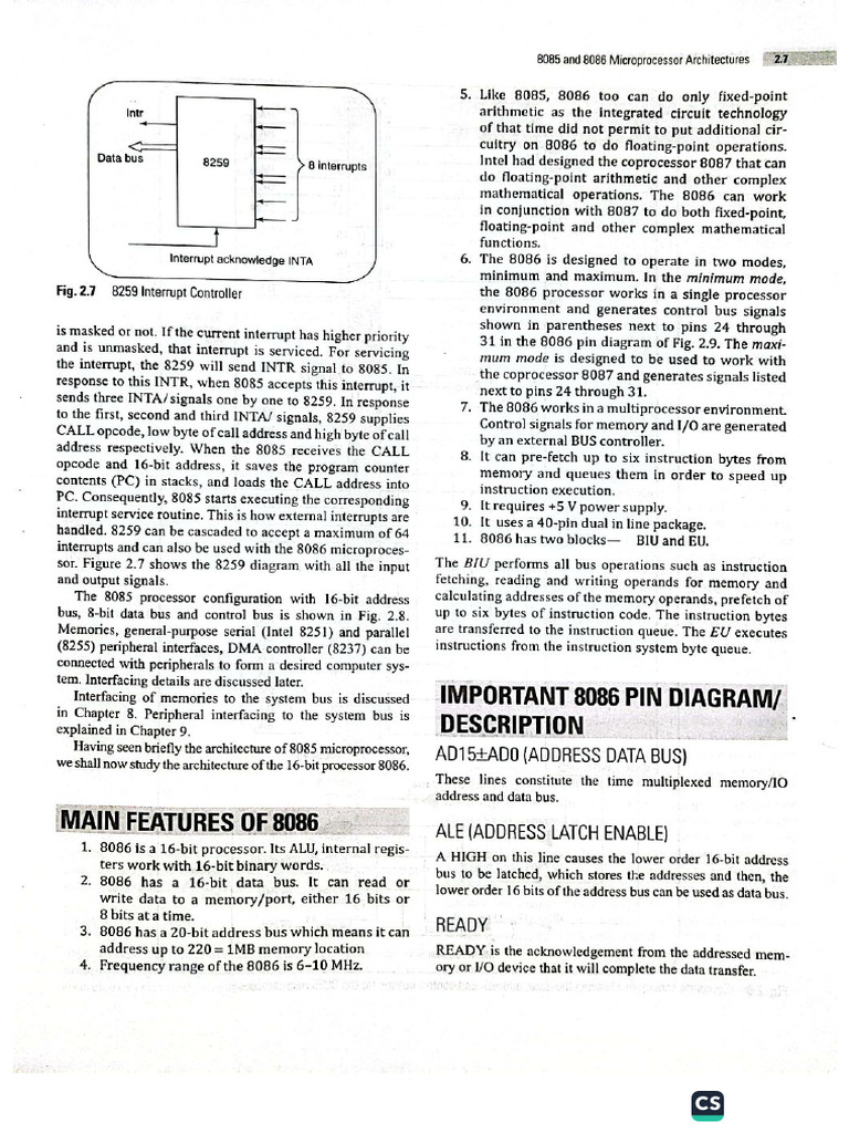 MPMC Module I 8086-Architecture | PDF