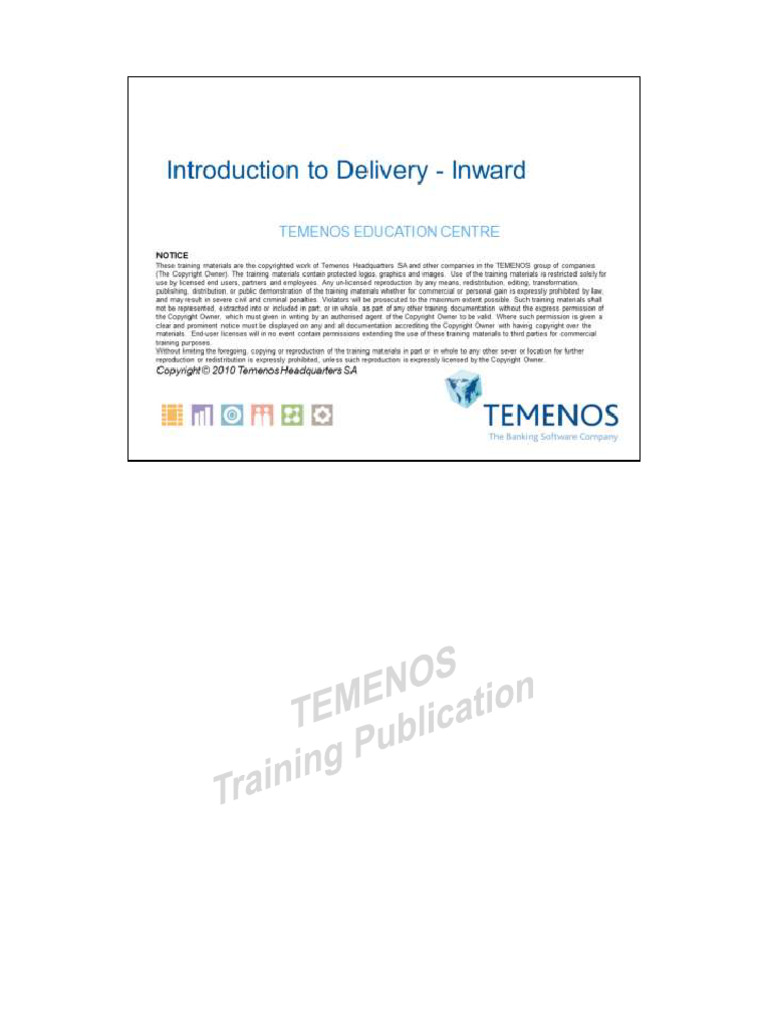 DEL2 - Delivery Inward - Induction Only - R14 | PDF | Swift ...
