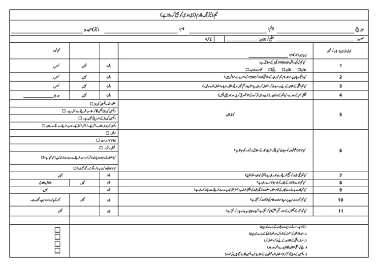SIA 7A (AIC Team Monitoring Form) | PDF