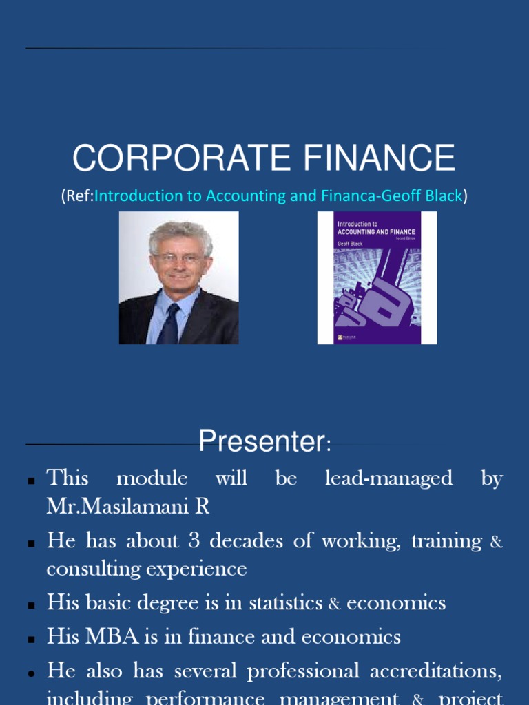 Corporate Finance Fundamentals Overview | PDF | Capital Budgeting ...