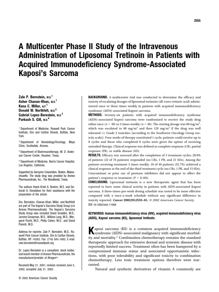 Cancer - 2002 - Bernstein - A Multicenter Phase II Study of The ...