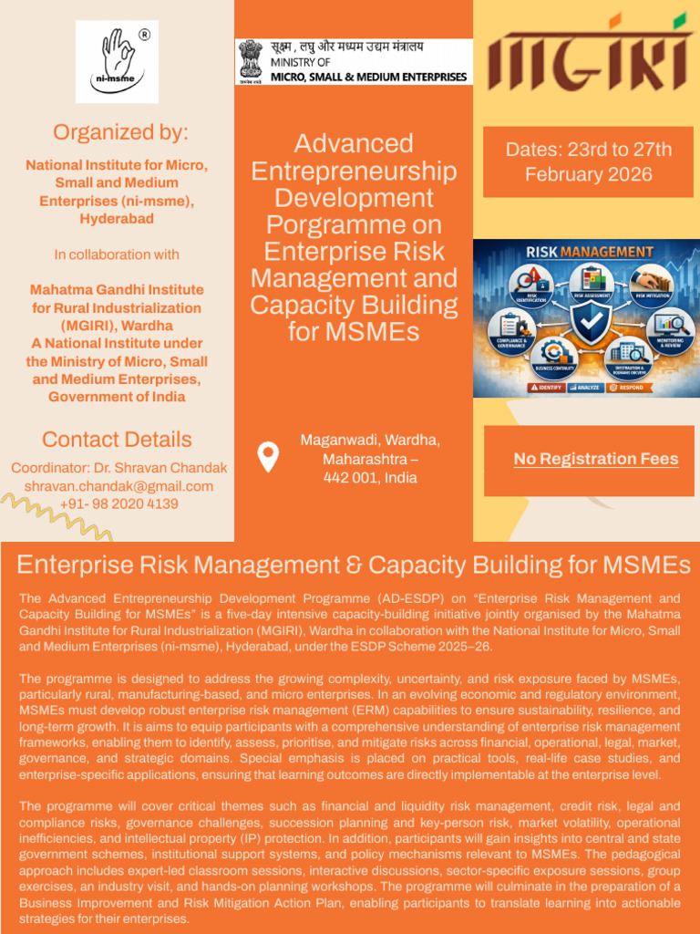 Advanced ESDP Programme Brochure | PDF | Governance | Economies