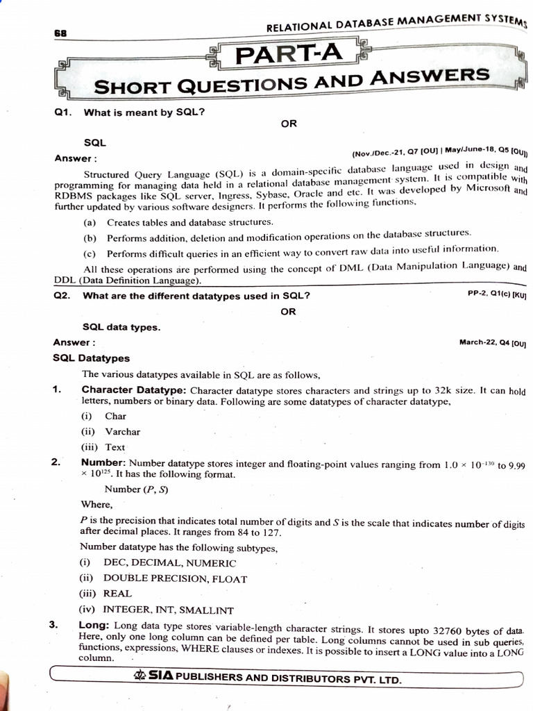 Rdbms Unit 3 | PDF
