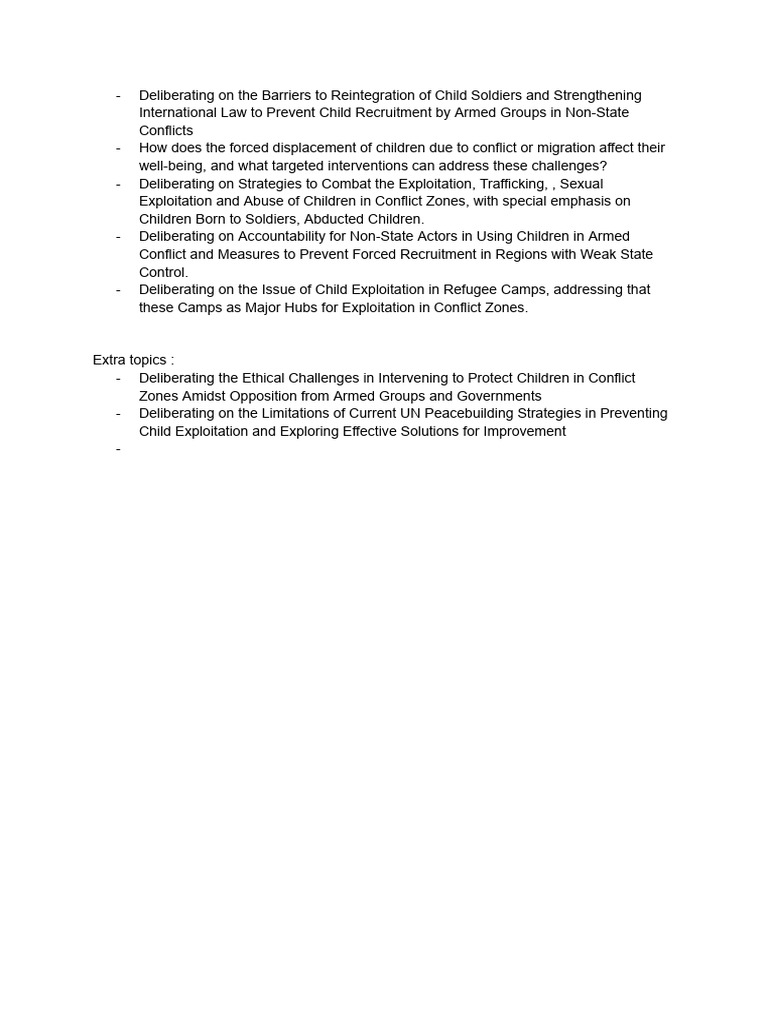 Mod Caucus Topics Rismun7 | PDF