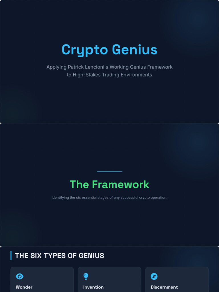 Working Genius in Crypto | PDF