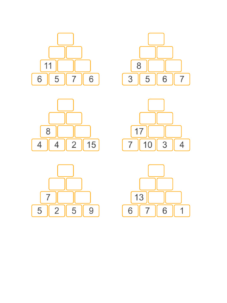 Addition Pyramid | PDF