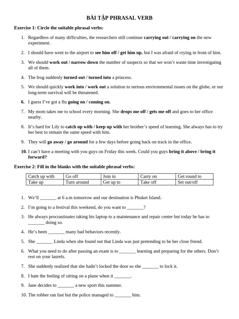 Phrasal Verbs | PDF