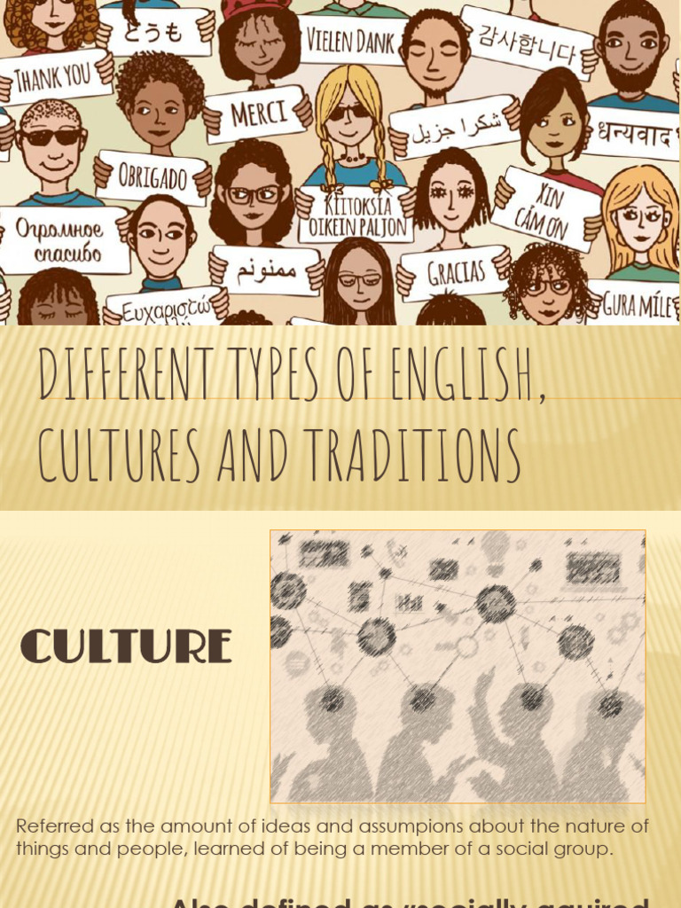 Different Types of English, Cultures and Traditions | PDF