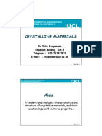 Crystalline Materials: Civil & Environmental Engineering E207 Properties of Materials
