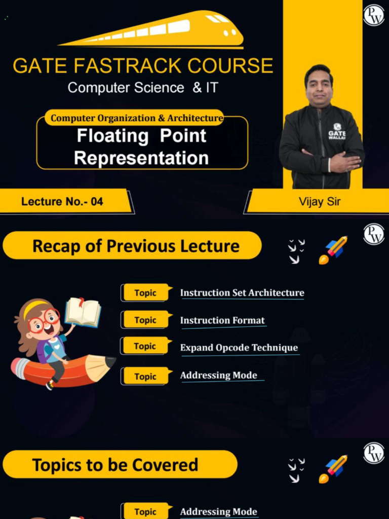 Floating Point Representation (Lec 04) Class Notes | PDF