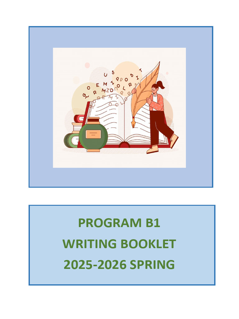 2025-2026 Program B1 Spring Writing Booklet | PDF | Poverty | Poverty ...