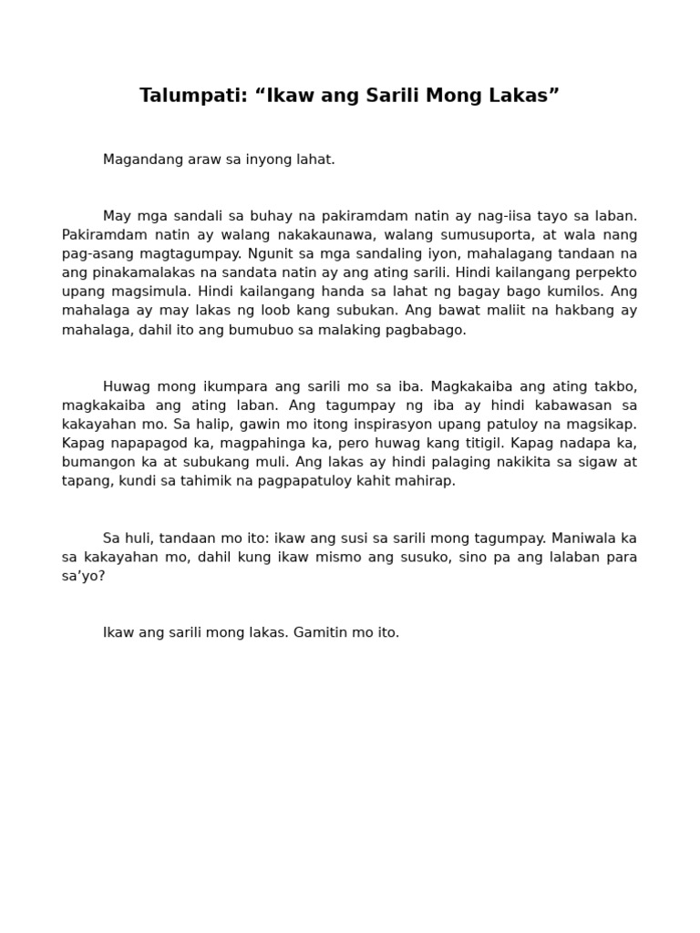 Talumpati | PDF