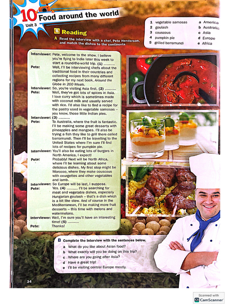 Unit 3 Food Around The World | PDF