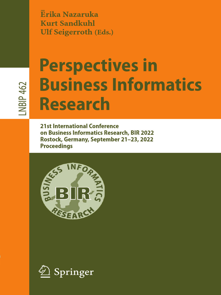 Perspectives in Business Informatics Research | PDF | Software ...