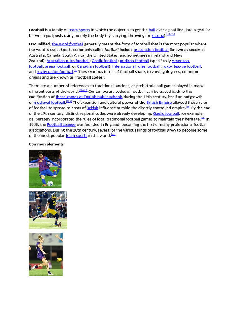 Football | PDF | Australian Rules Football | Association Football