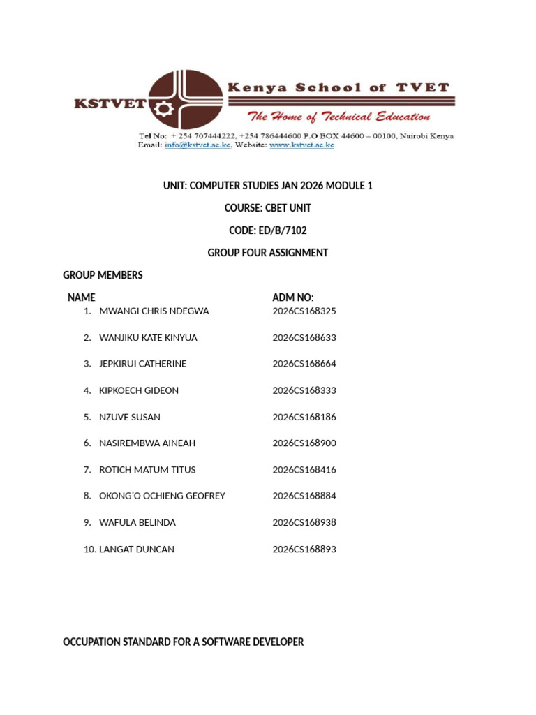 Group 4 Cbet Assignment | PDF | Software | Software Development