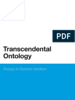 Gabriel Markus Transcendental Ontology Essays German Idealism