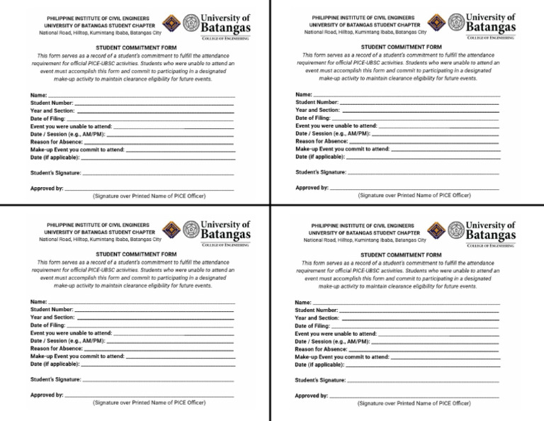 Student Commitment Form | PDF