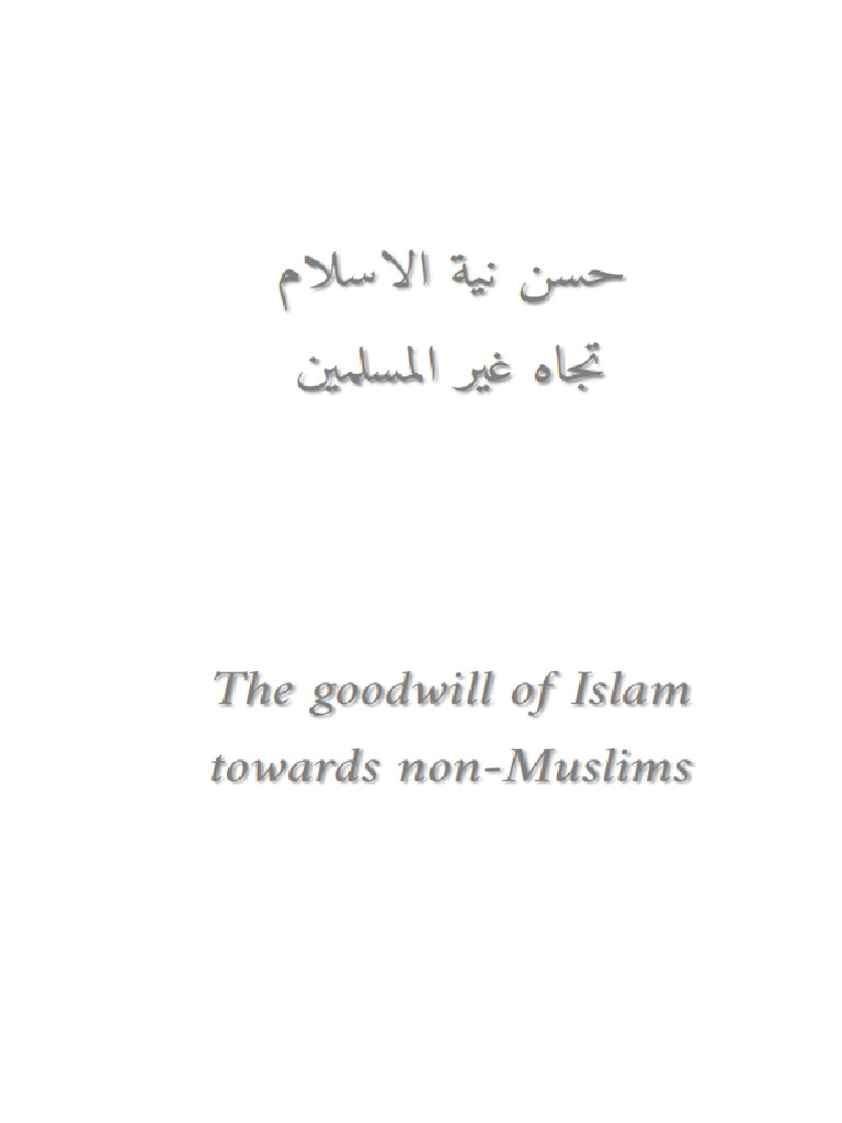 7 The Goodwill of Islam Towards Non-Muslims | PDF | Muhammad | Jihad