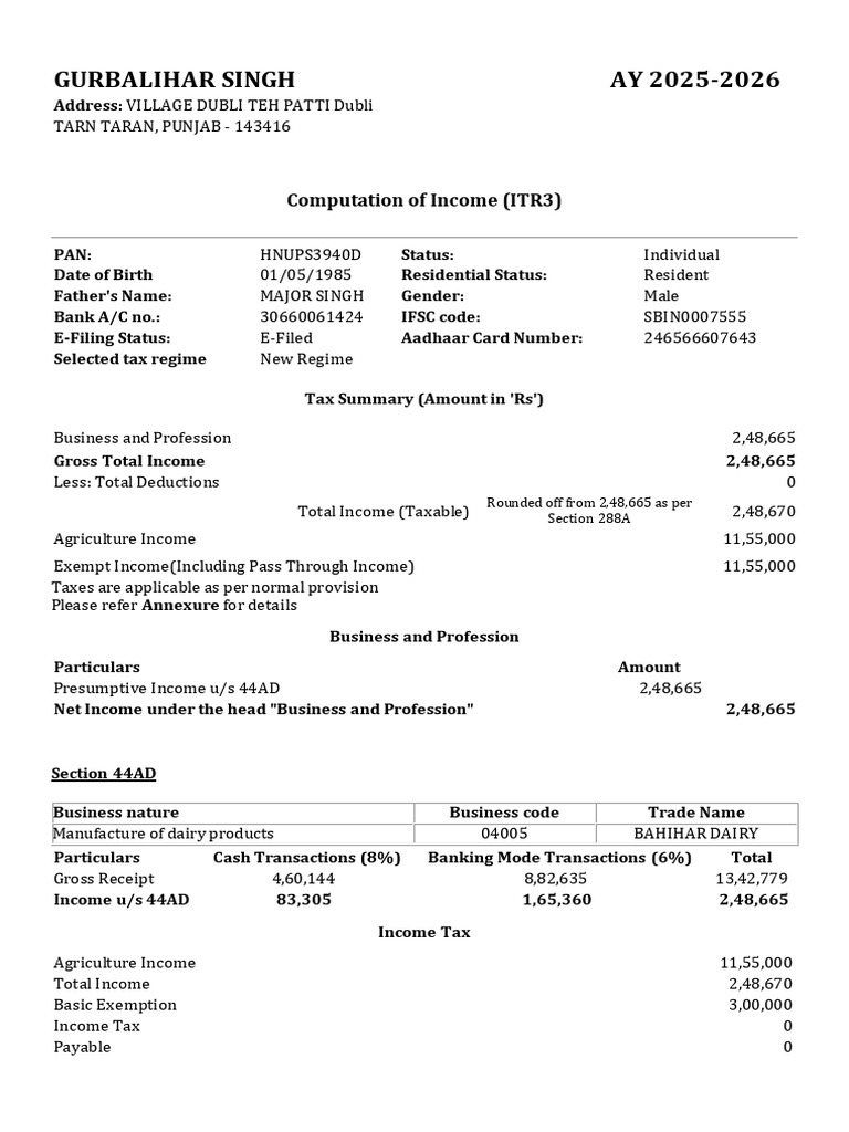 COMP 2025 FF | PDF | Income | Taxes