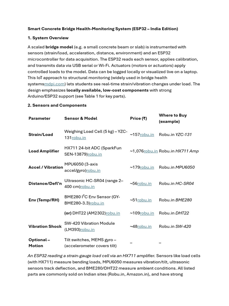Smart Concrete Bridge Health Plan | PDF | Electrical Engineering ...