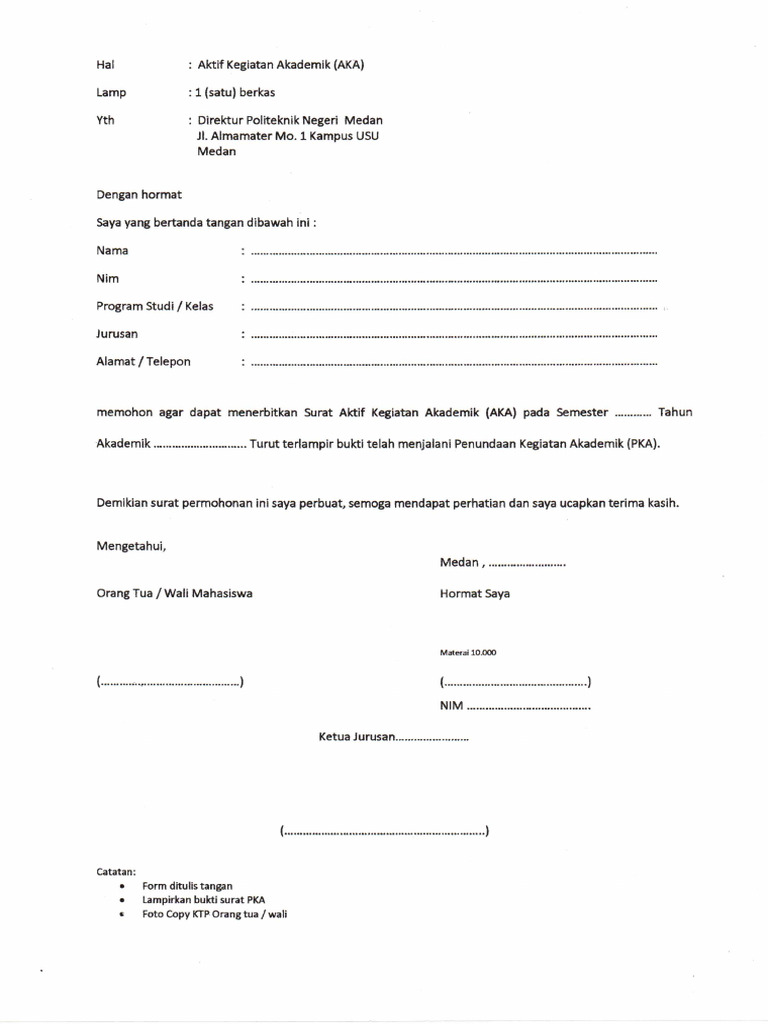 Form Aka | PDF