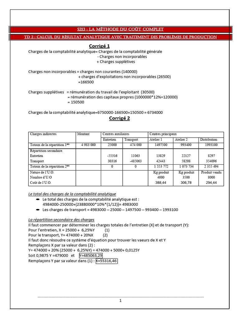 TD 1 | PDF | Stock | Business