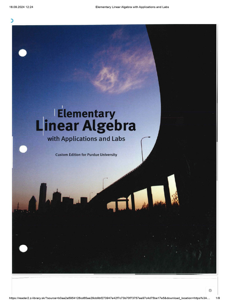 Elementary Linear Algebra With Applications And Labs Pdf Matrix 