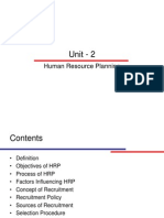 Unit - 2: Human Resource Planning