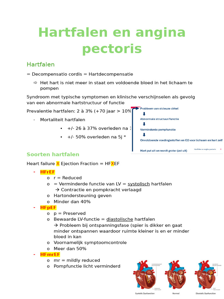 H5 - Hartfalen en Angina Pectoris | PDF