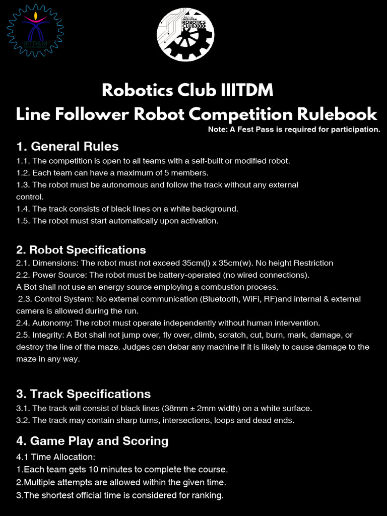 Line Follower Rulebook PDF | PDF